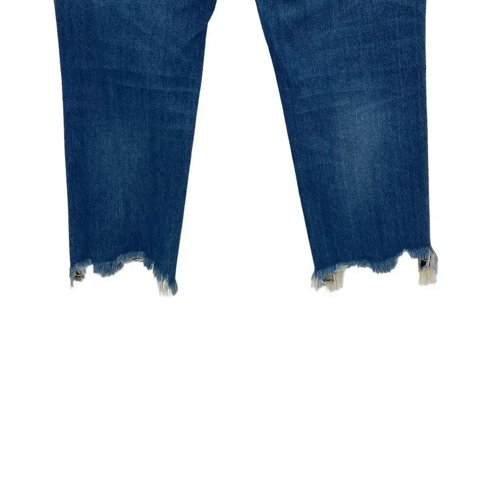 Free‎ People Maggie Straight Jeans Sequoia Blue Denim Size 28